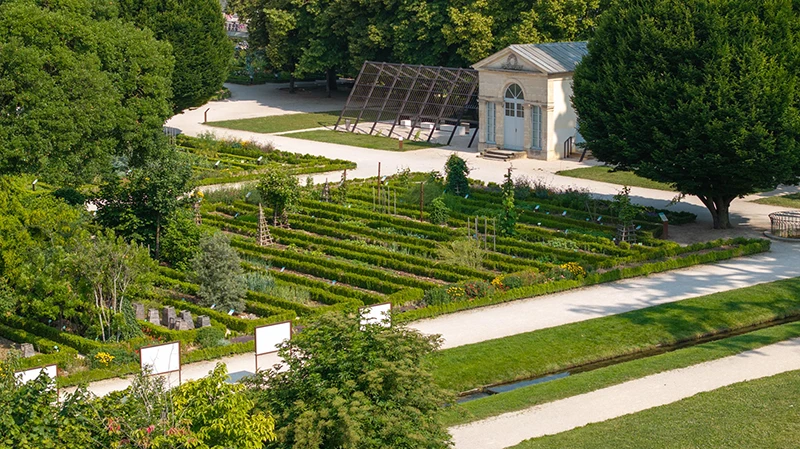 Photographie aérienne du Jardin de l'Arquebuse à Dijon (21 - Côte d'Or)